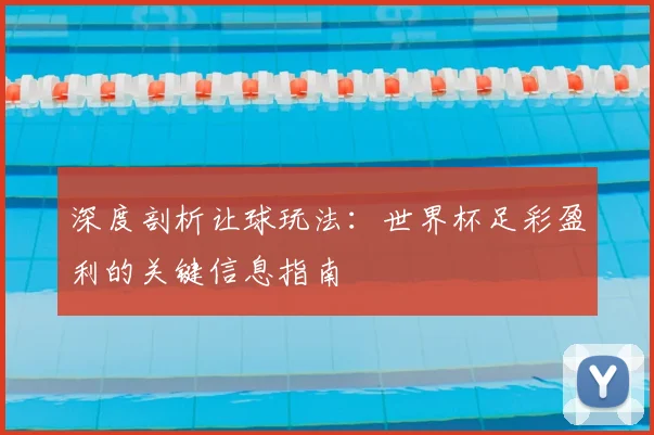 深度剖析让球玩法：世界杯足彩盈利的关键信息指南