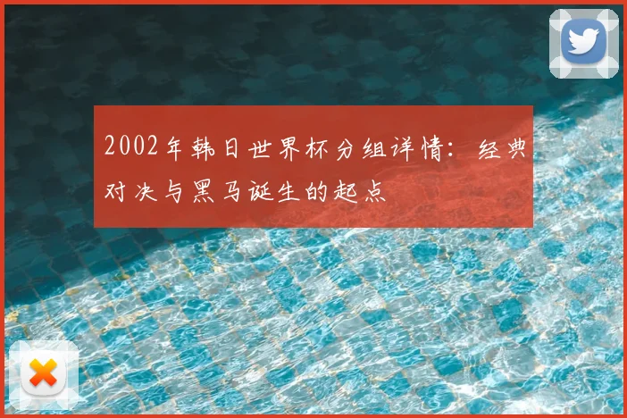 2002年韩日世界杯分组详情：经典对决与黑马诞生的起点